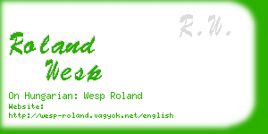 roland wesp business card